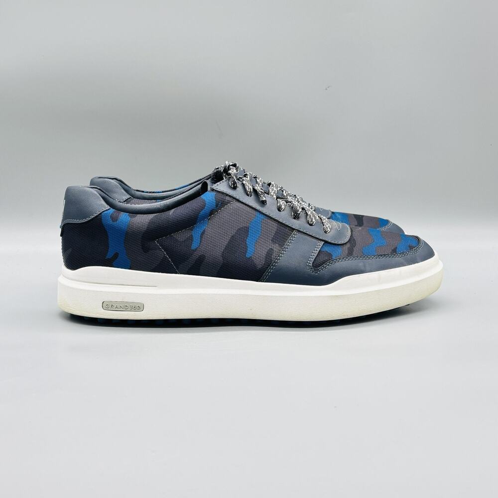 Cole Haan Men's Blue & Black Camo Low-Top Golf Shoes